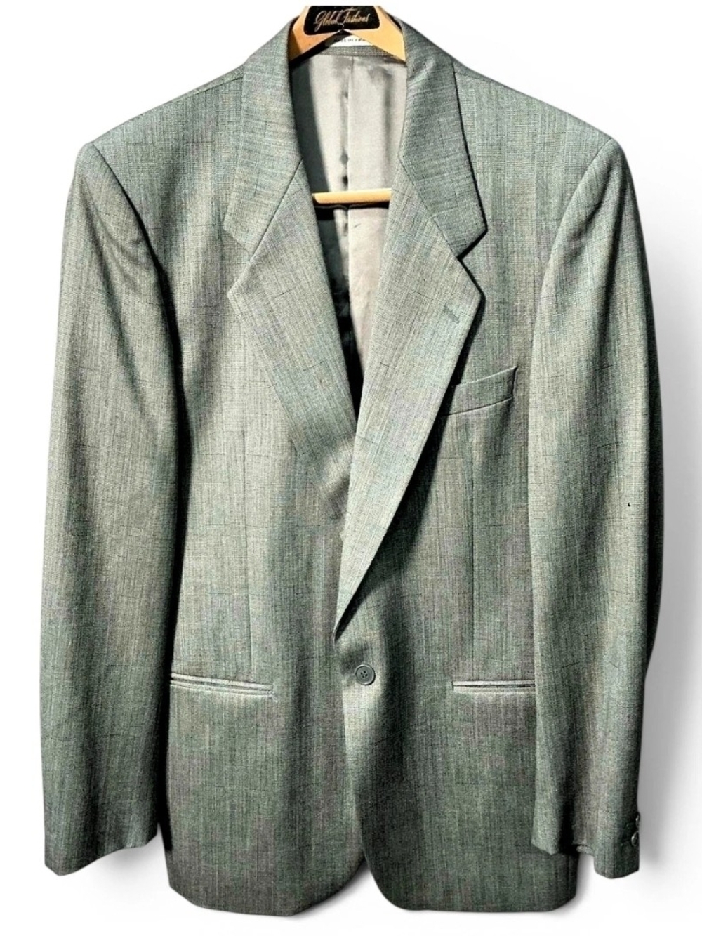 Vintage Yves Saint Laurent Men's Grey Wool Check Blazer. Bachrachs EUC FR 43